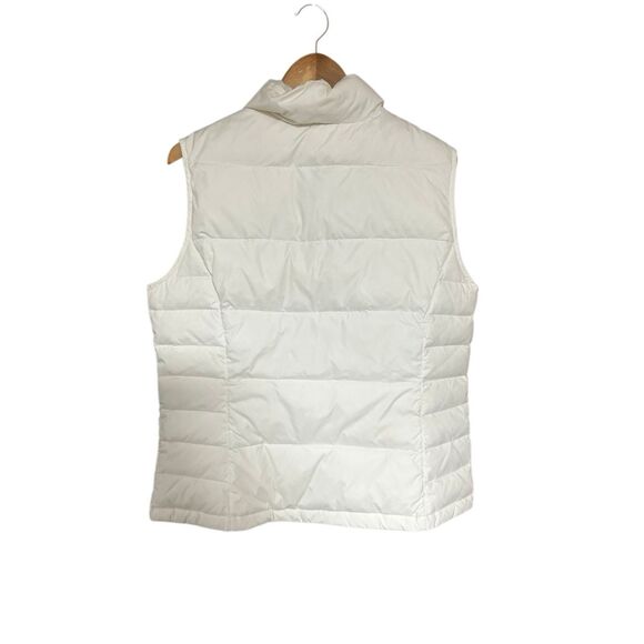 Lands' End Cream Puffer Vest Down Blend Extra Large (XL) - Picture 2 of 4